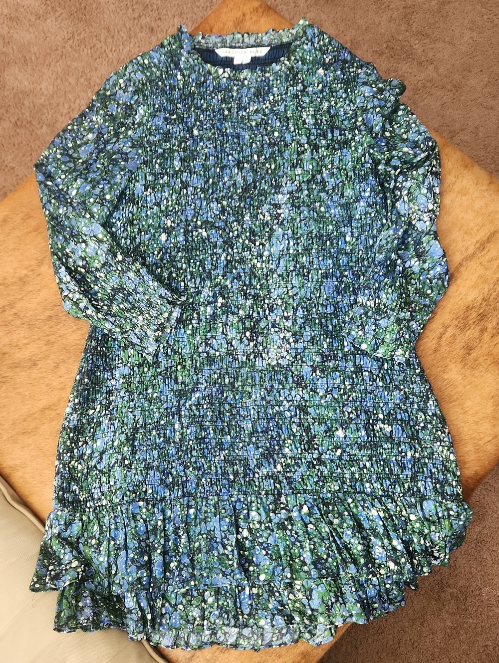 Veronica Beard / Stanley Korshak Farha Dress Size 12 Smocked Floral Print
